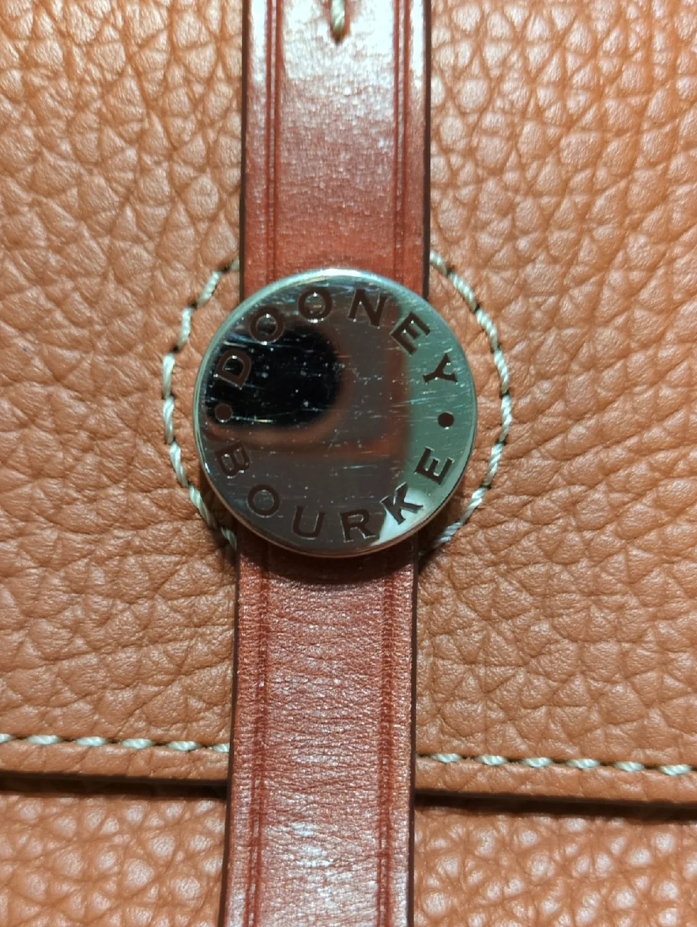 Dooney & Bourke Pebbled Leather Purse in Saddle/Tan - Picture 2 of 8